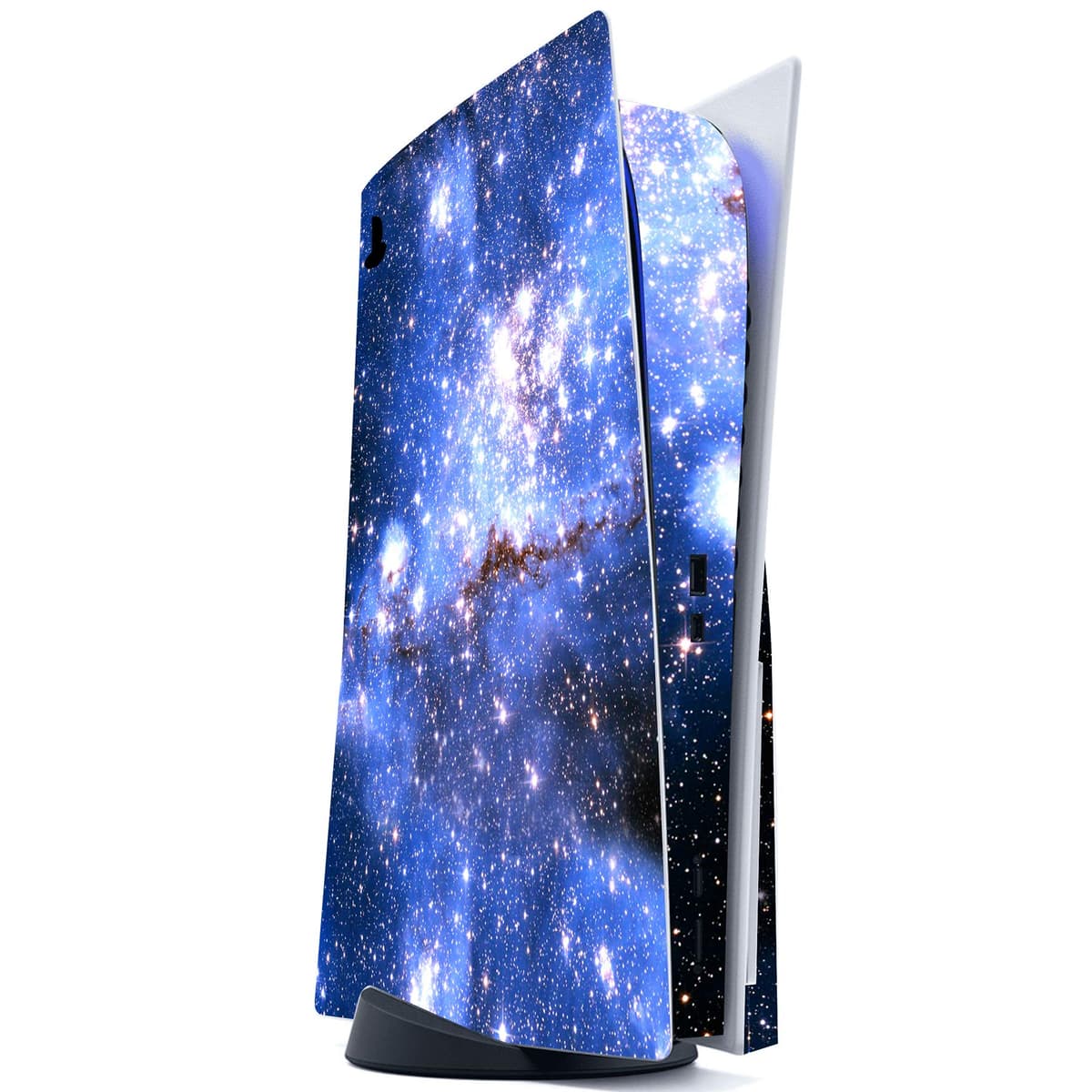 playvital Blue Galaxy Full Set Skin Decal for ps5 Console Disc Edition,Sticker Vinyl Decal Cover for ps5 Controller & Charging Station & Headset & Media Remote — view 3
