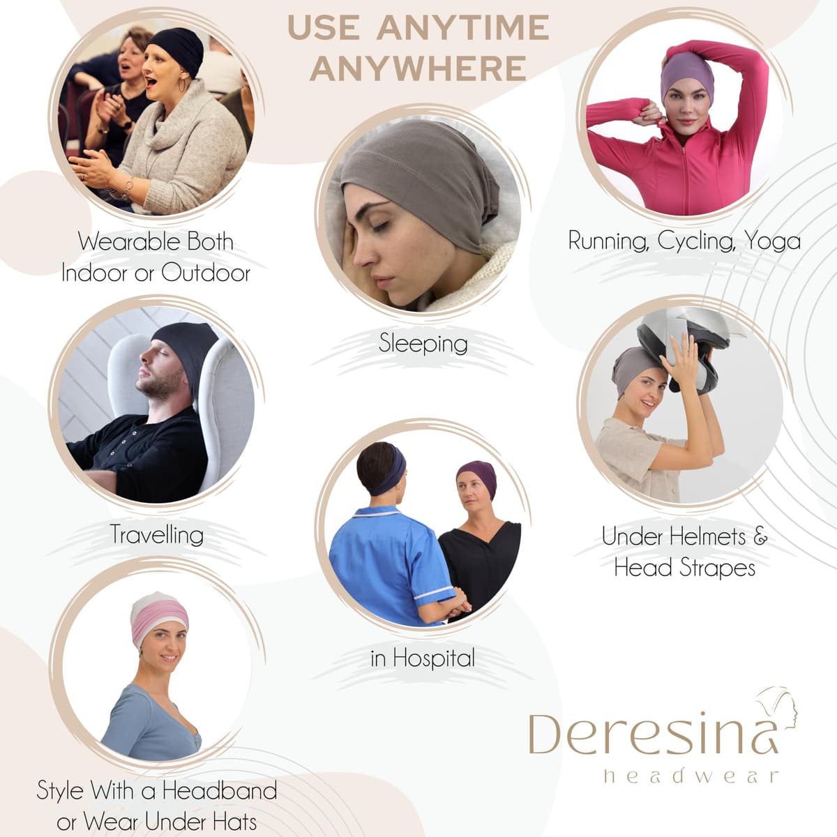Deresina Gorro de Quimioterapia de Bambu para Mujeres y Hombres – Ultrasuave, Ligero y Transpirable, Ideal para Alopecia y Caida del Cabello, Todo el Ano, Alternativa a la Peluca — view 29