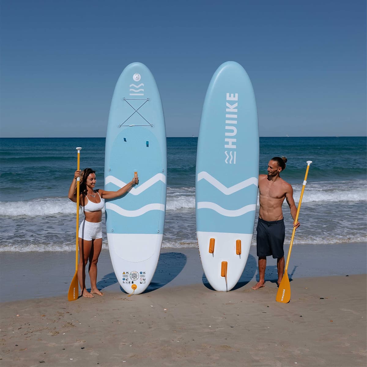 HUIIKE Tabla Paddle Surf Hinchable con Accesorios Incluidos, Remo, Quillas, Inflador. Stand Up Paddle Board Gran Estabilidad y Resistencia. 305 x 84 x 15 cm, Soporta hasta 130 kg — view 8