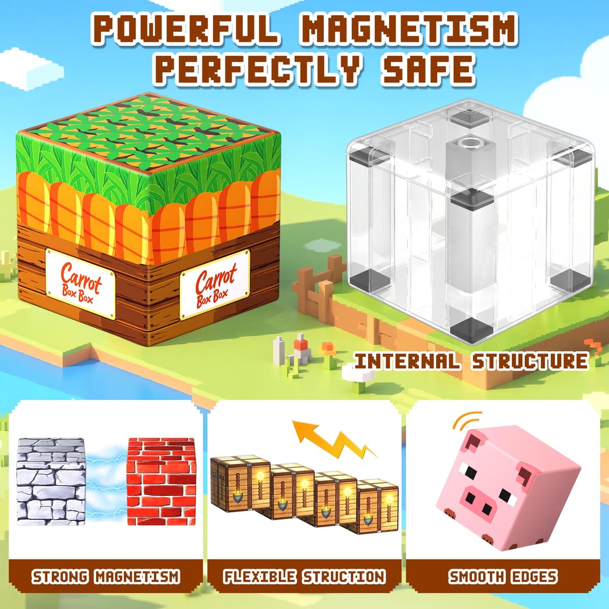 Pourbibi Bloques Magneticos Construccion Niños,Magneticas Niños,Juguetes Niños 3 Años,Piezas Construcciones Magneticas,Juguete Creativo Montessori para 3 4 5 6 7 8 9 10 Años — view 7