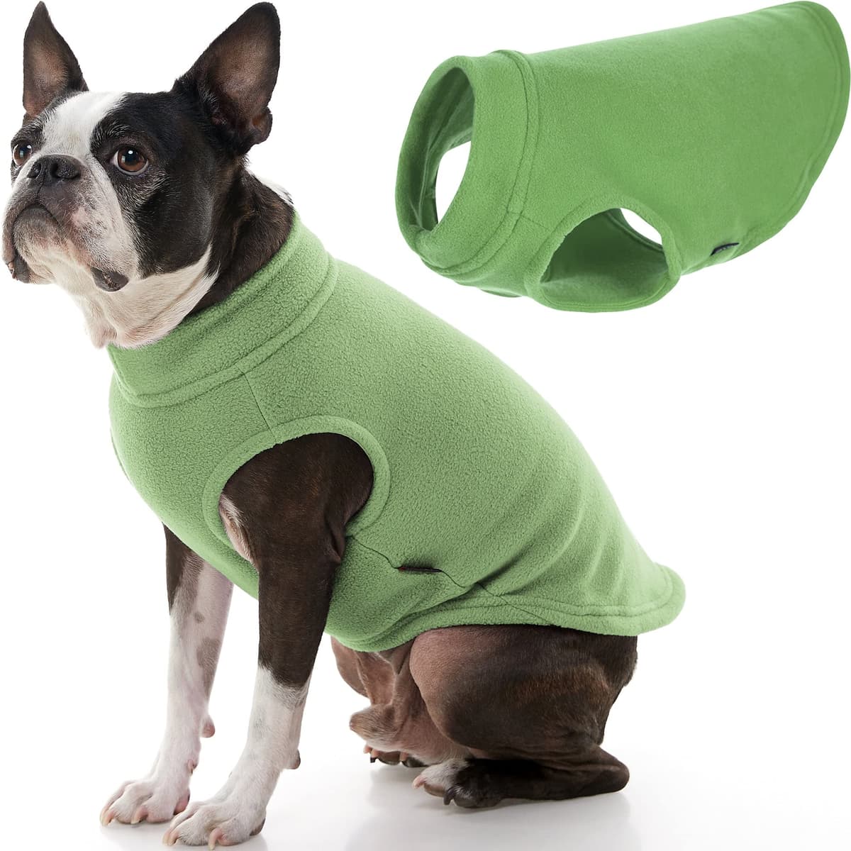 Gooby Stretch Fleece Pull Over Cold Weather Dog Vest, 2X-Large, Black — view 50