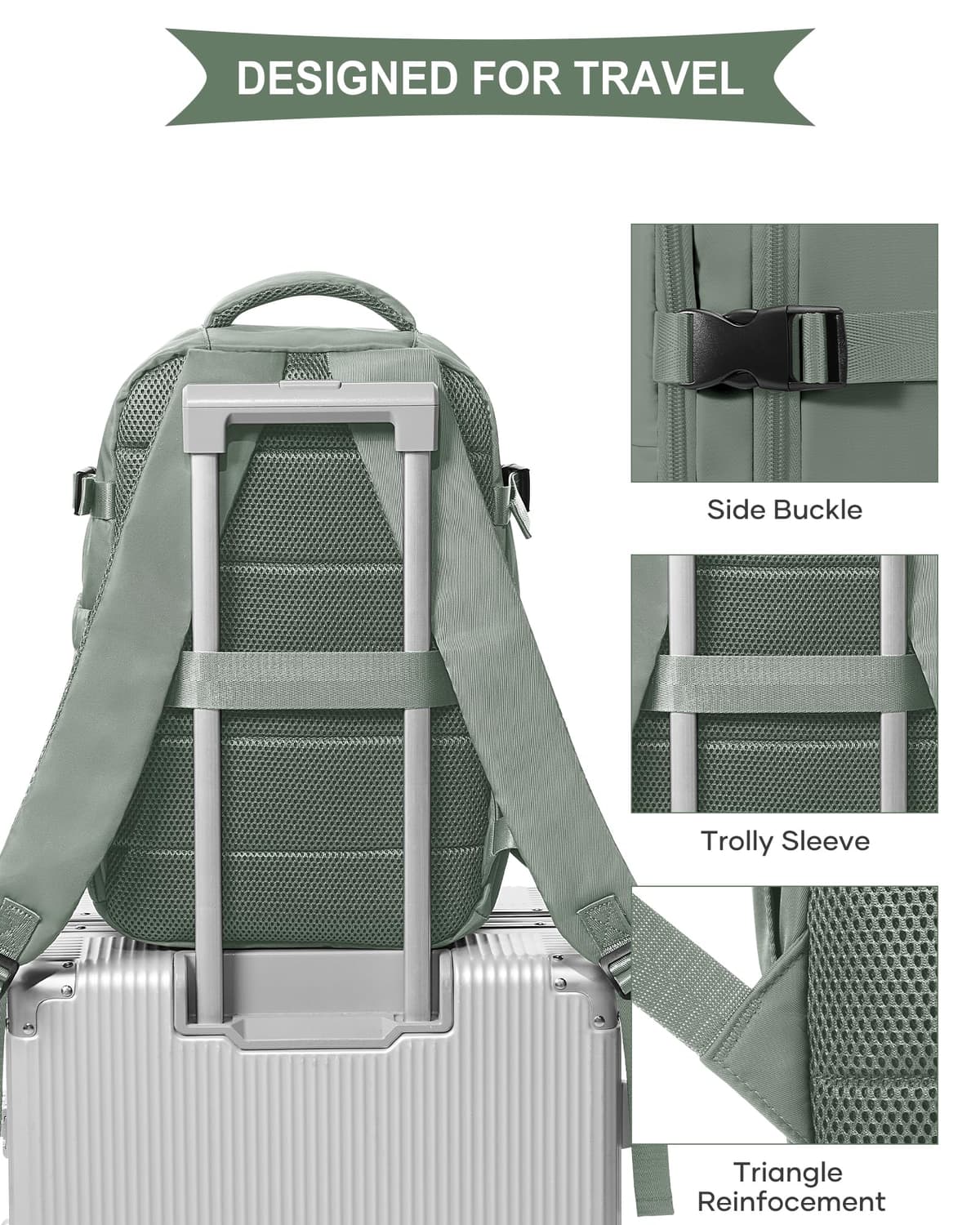 SZLX Mochila al Vacio con Bomba Equipaje de Mano 40x30x20 Ryanair Vueling Wizzair Easyjet Mochila Viaje Cabina Avion 40x20x25 Ryanair Mujer Mochila de transporte Impermeable para Computadora Portátil — view 5