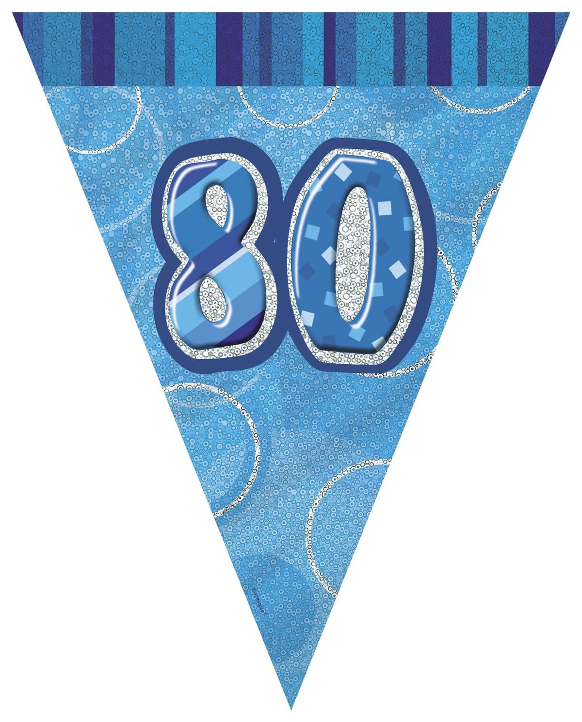 Unique Party 92068 - 9ft Foil Glitz Pink Happy 80th Birthday Banner — view 101