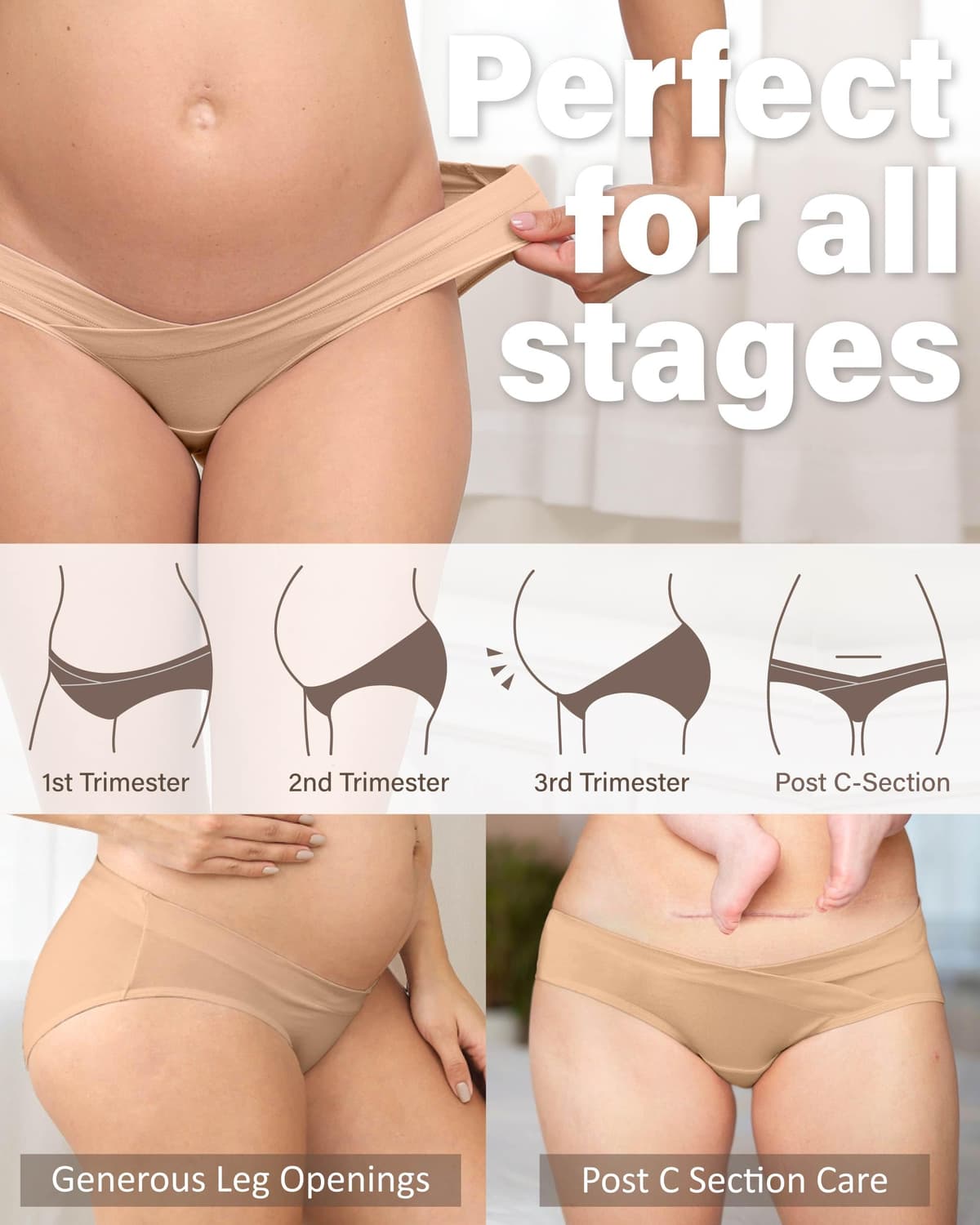 Intimate Portal Bragas Embarazadas de Algodón | Premamá y Postparto | Braguitas Bikini — view 3