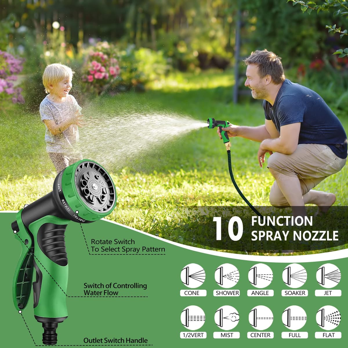 Expanding Garden Hose 100 ft - Expandable Garden Hose Leak-Proof with 4 -Layer Latex Core - 2026 Version/New Patented,Lightweight, Durable, No-Kink Flexible Retractable Water Hose — view 5