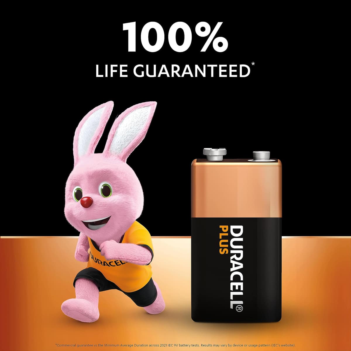 Duracell Plus 9V Batteries (4 Pack) - Alkaline - 100% Life Guaranteed - Reliability For Everyday Devices - 0% Plastic Packaging - 5-Year Storage - 6LR61 MN1604 — view 2