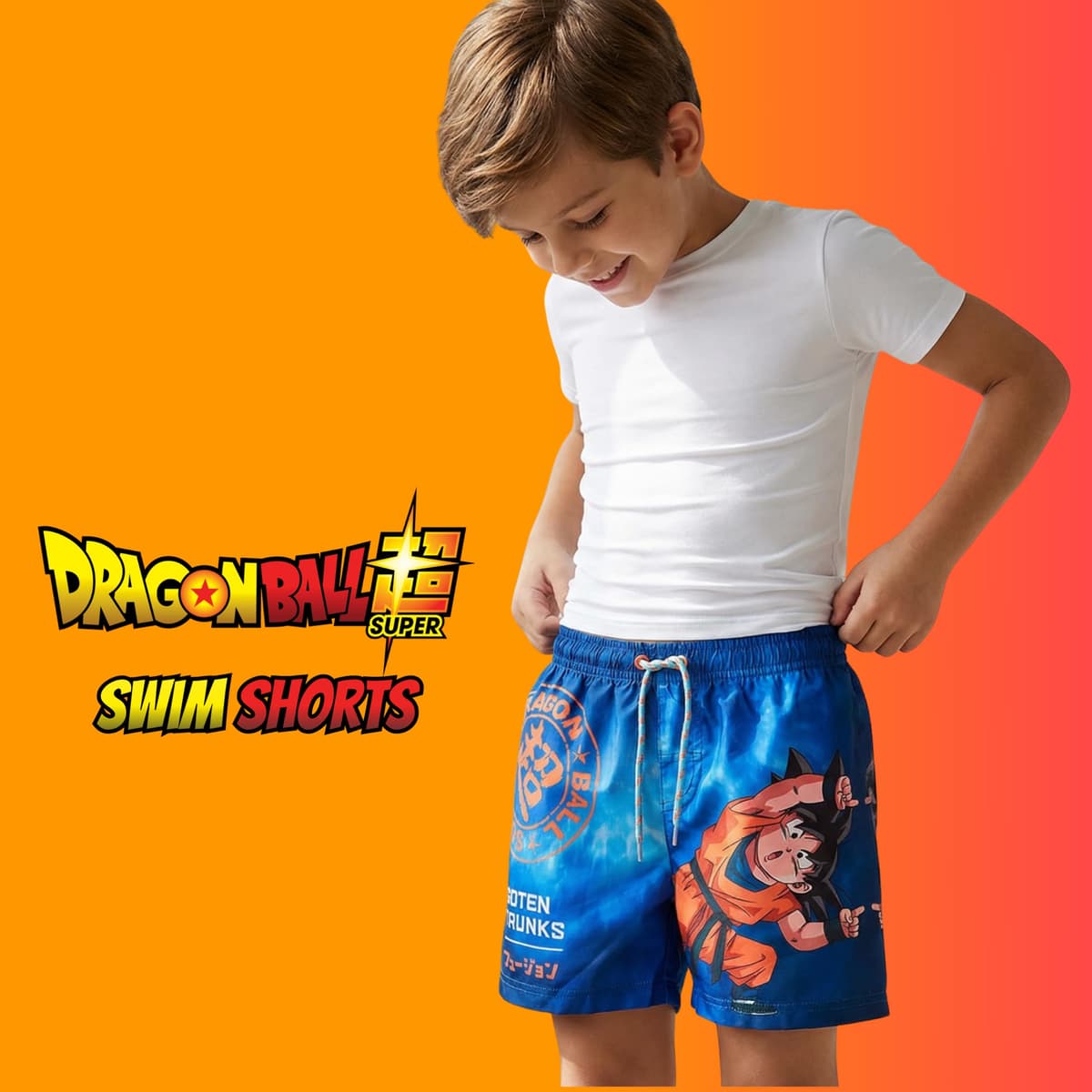 Dragon Ball Z Bañador para Niño, Shorts de Baño Bermudas, Bañador de Natación Infantil, Tallas 4 a 12 Años — view 3