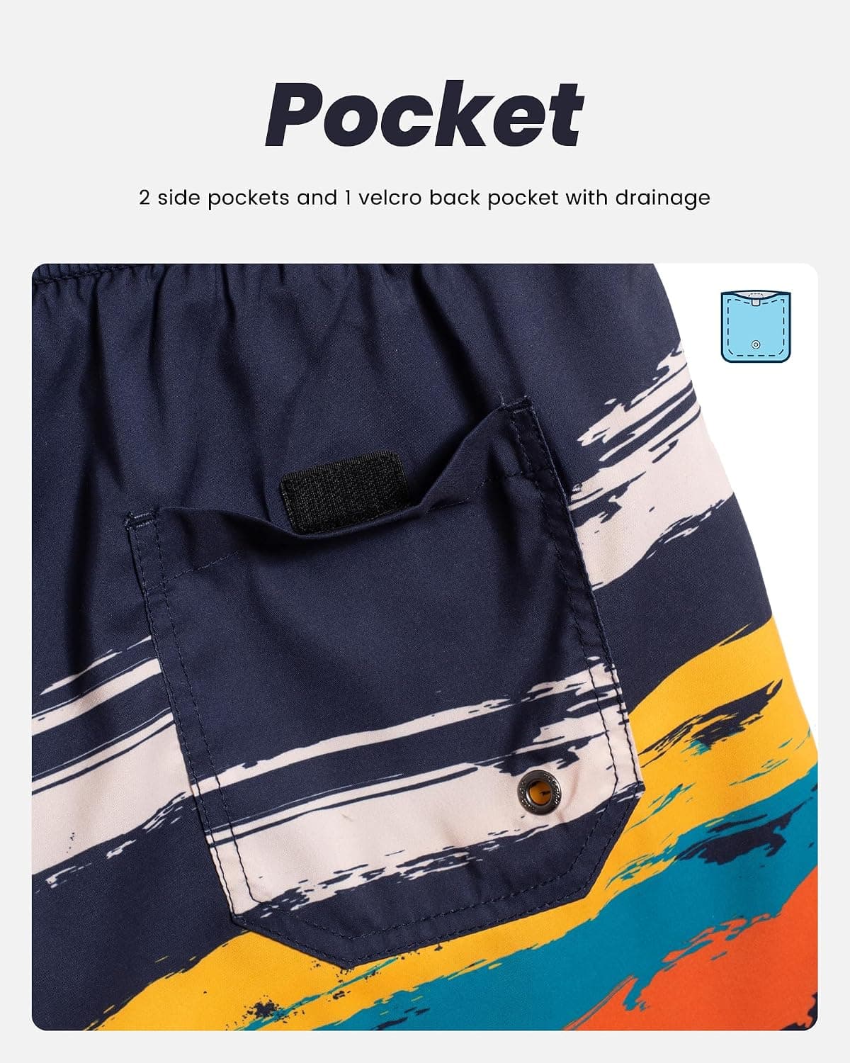 maamgic Mens Swim Trunks Quick Dry Swim Shorts with Mesh Lining Funny Swimwear Bathing Suits 7inch — view 8