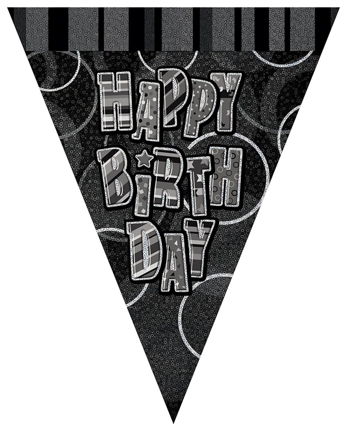 Unique Party 92068 - 9ft Foil Glitz Pink Happy 80th Birthday Banner — view 255