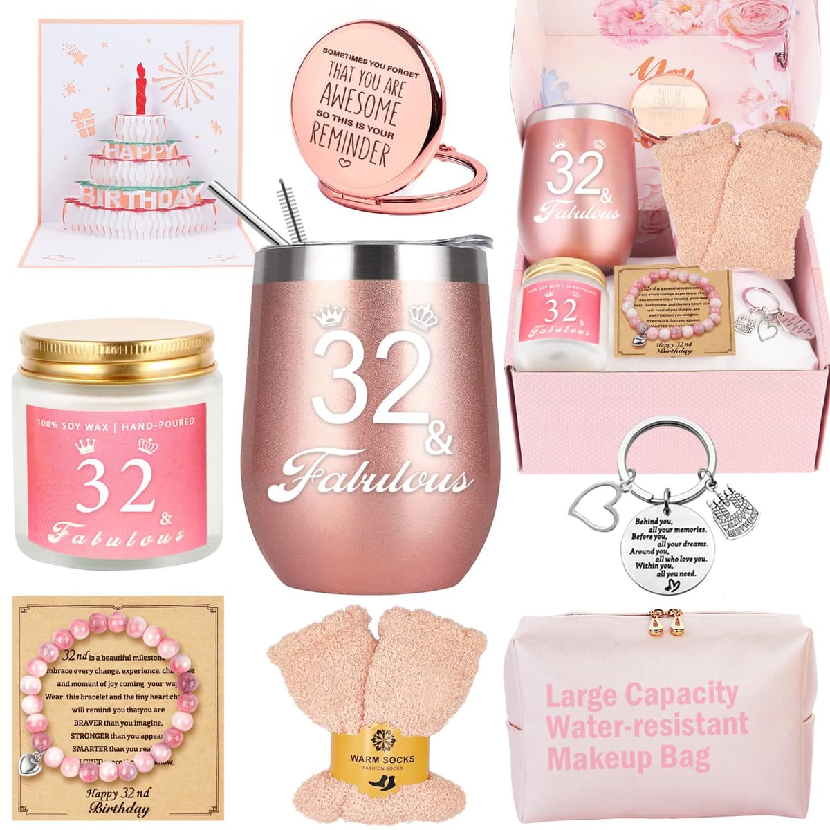 Awfrky Birthday Gifts for Women, Birthday Gift Box Set for Woman Best Friends Female Sister Mom Daughter Wife Her Girlfriend Coworker Bestie, Unique Gifts for Women — view 9