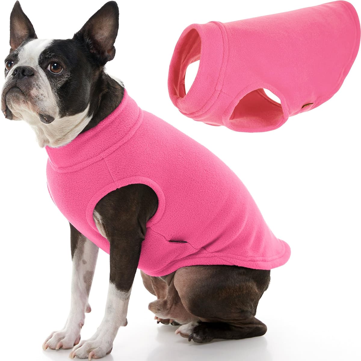 Gooby Stretch Fleece Pull Over Cold Weather Dog Vest, 2X-Large, Black — view 12