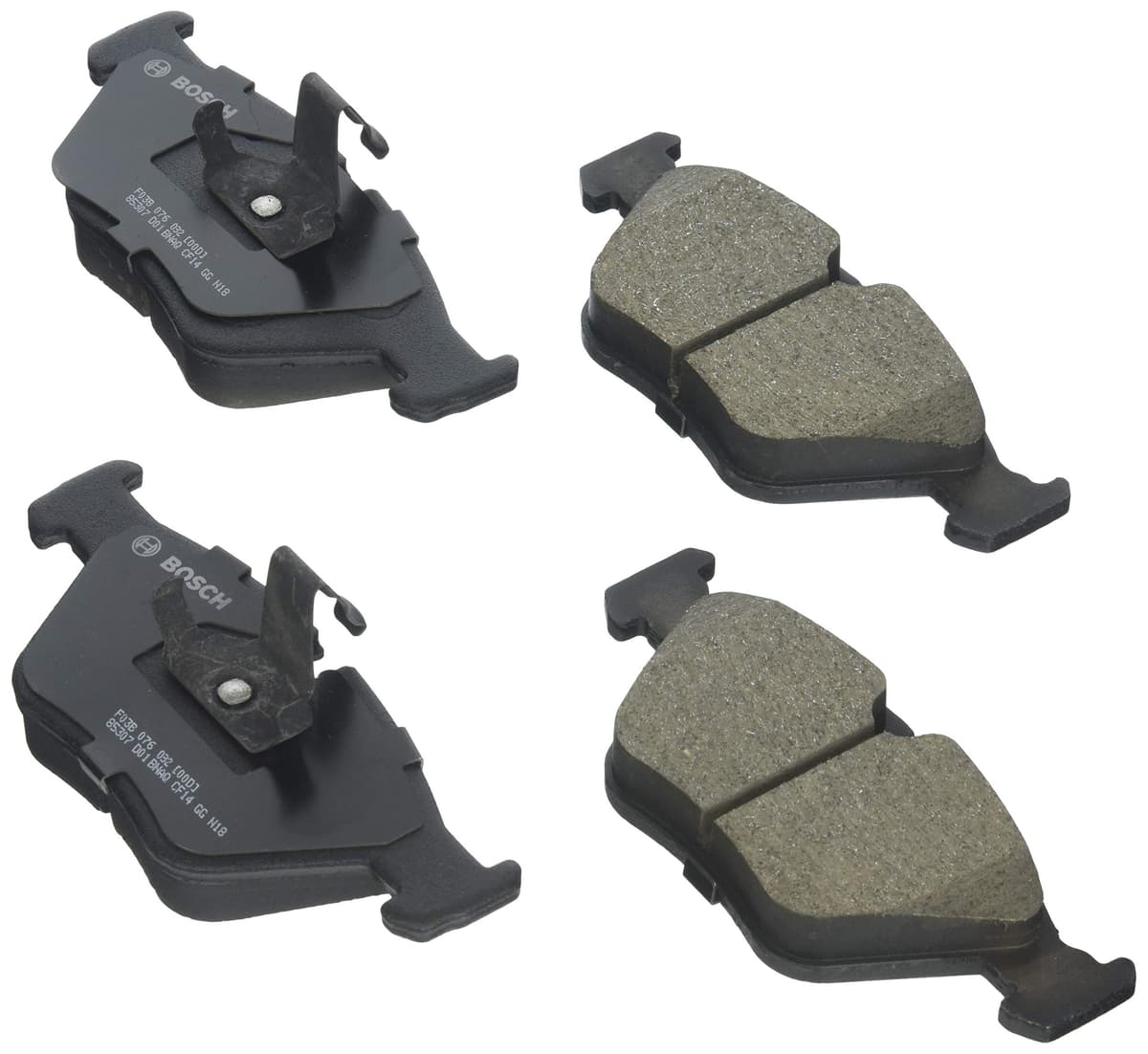 Bosch BC914 QuietCast Premium Ceramic Disc Brake Pad Set For: Acura ILX; Honda Accord, Civic, CR-V, Element, Fit, Front — view 138