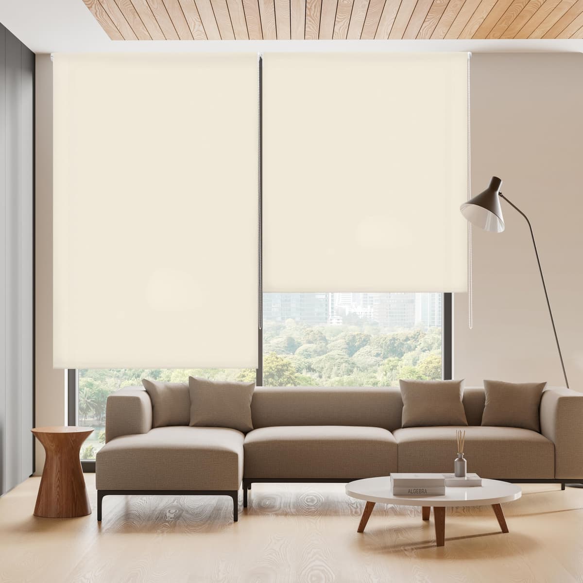 Blindecor Ara | Estor enrollable translúcido liso - Blanco Roto, 160 x 175 cm (ancho por alto) | Tamaño de la Tela 157 x 170 cm | Estores para ventanas — view 13