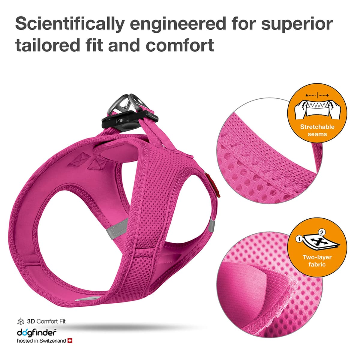 Vest Harness Air-Mesh Fuchsia 3XS — view 3