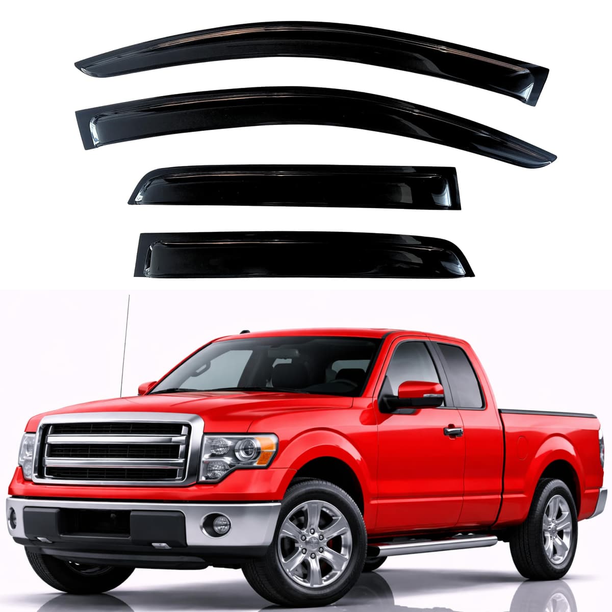 KPY Rain Guards Fit for 2006-2013 Lexus IS250 IS350, Out-Channel Window Visors Vent Wind Deflectors 4PC, Car Accessories for 06-13 Lexus is Series — view 176