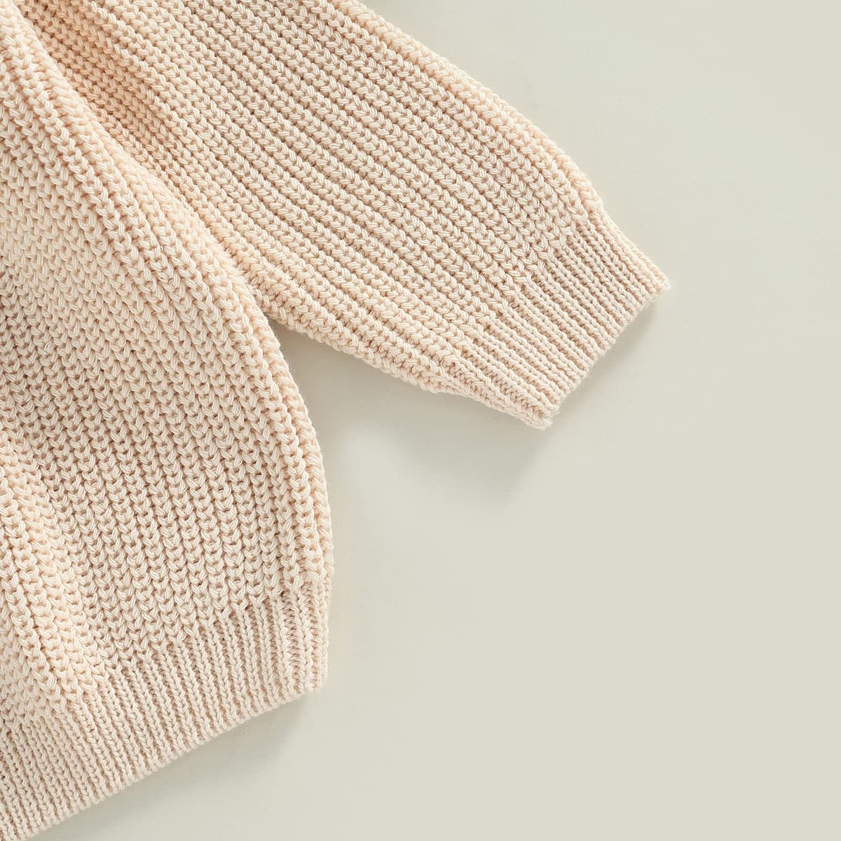Baby Oversized Knitted Jumper Girls Boys Winter Ribbed Knit Sweater Chunky Pullover Long Sleeve Knitwear Top Soft Unisex Toddler Baby Clothes Autumn Outwear — view 5