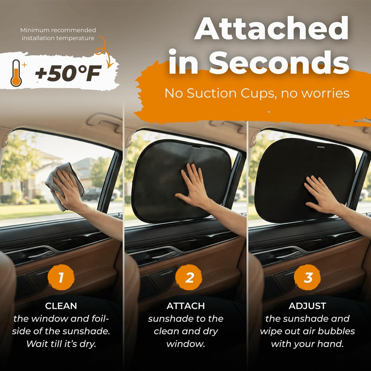 CARAMAZ Car Window Shade for Baby with Certified UV-Protection 2 Pack - 20"x12" — view 5