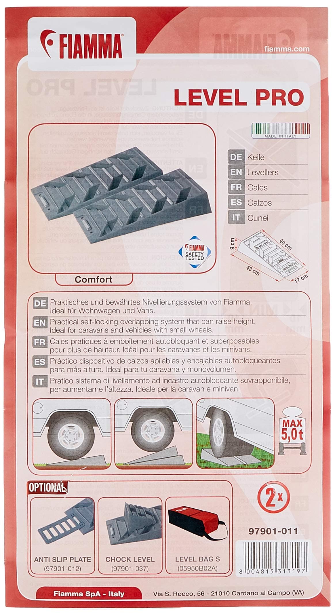 Fiamma Sistema de nivelación 97901-011, Polietileno, Gris, 2 unidades, máximo 5 toneladas — view 3