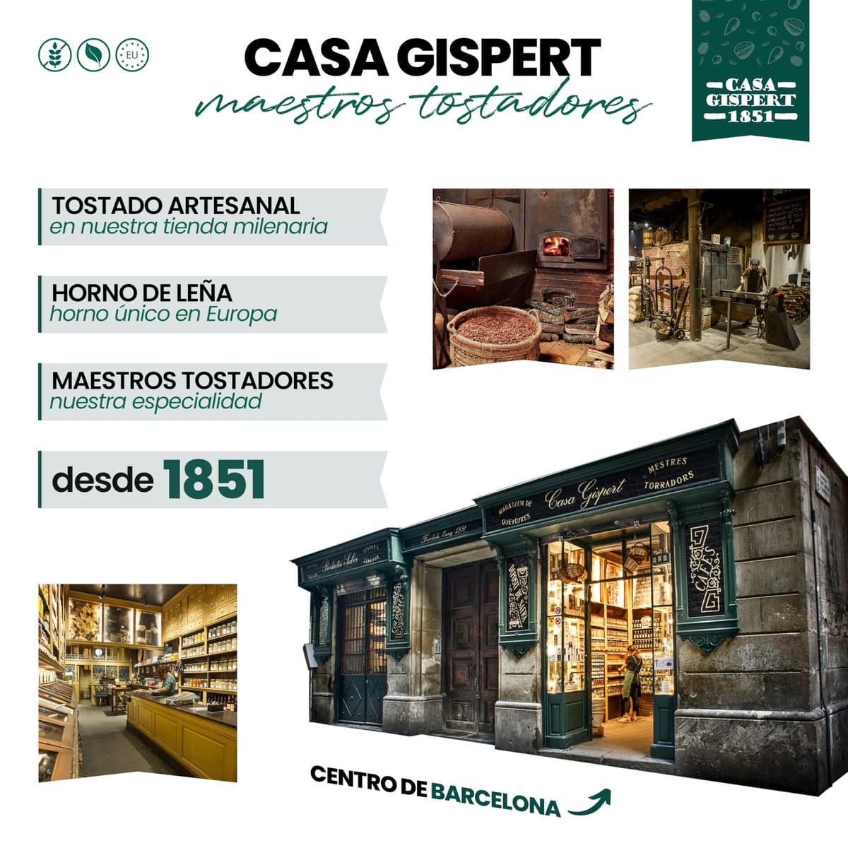 Casa Gispert - Pistacho - Sin Gluten, Vegano (500g, Crudo - Sin Cáscara - País) — view 5