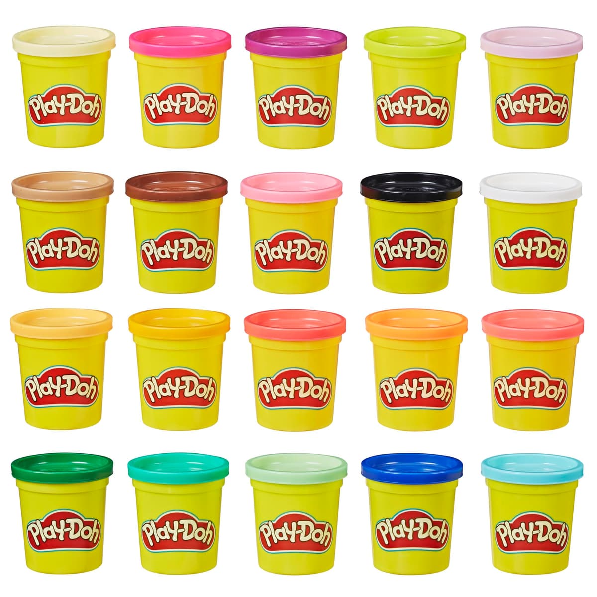 Play-Doh Pack de 20 Botes de Plastilina No Tóxica, Surtido de Colores, Manualidades y Actividades Creativas, Niños y Niñas de 2 Años o Más — view 3