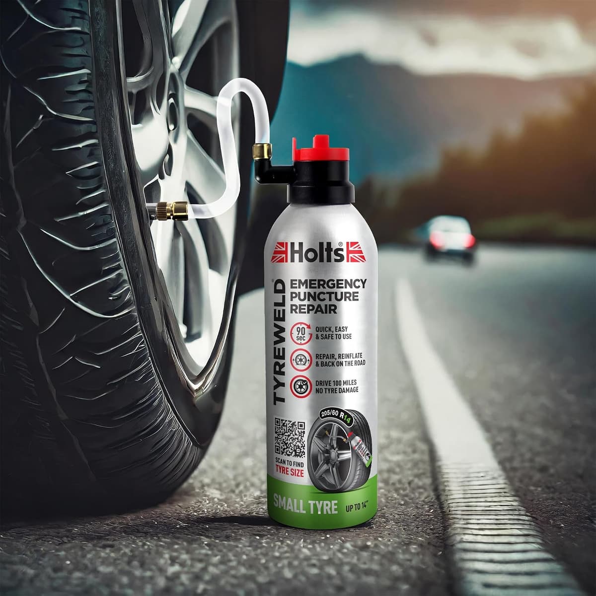 Holts Tyreweld Puncture Sealant 300ml, Emergency Tyre Repair Foam, Car Puncture Repair Kit Sealant To Get You Back On The Road, Quick & Easy Flat Tyre Foam, Drive Up To 100 Miles, No Tools Needed 300ml Single — view 6