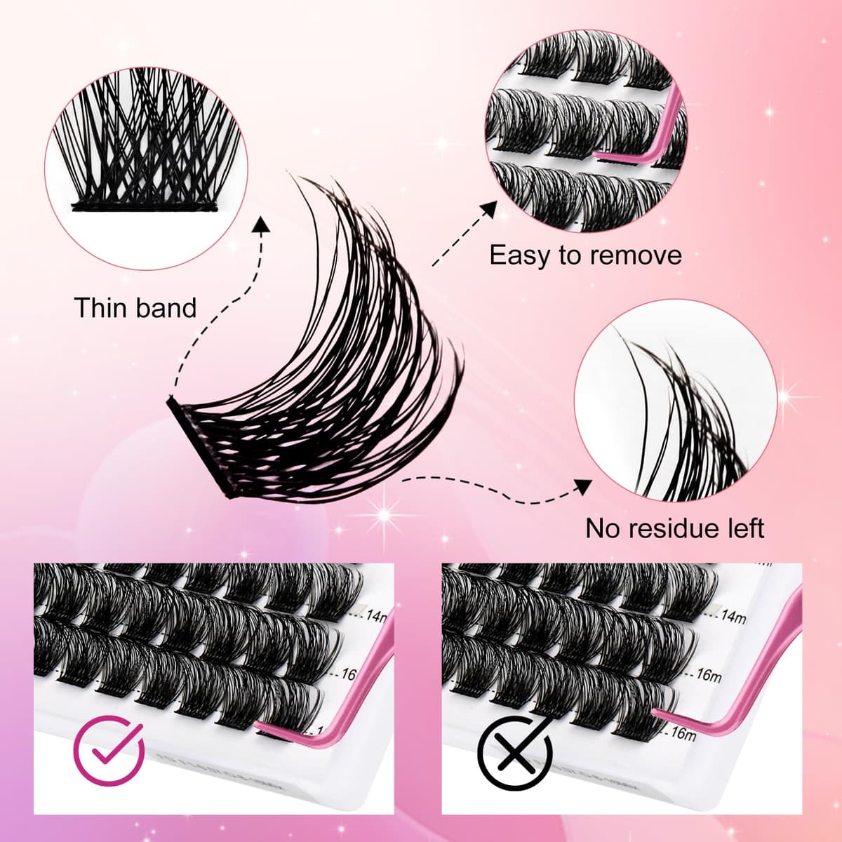 FADLASH Lash 120pcs 0.07mm D Curl 8-16mm 40D Mixed Trays Customizable DIY Eyelash Extensions for Beginners — view 3