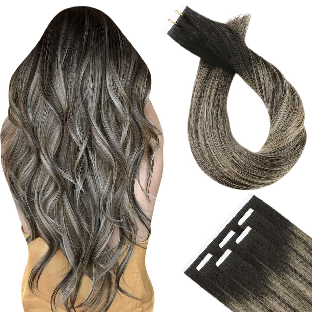 Fshine Clip in Hair Extensions Human Hair Copper Hair Extensions 18 Inch 120 g 7 pcs Color 330 Natural Straight Hair Extensions for Women Real Human Hair — view 24