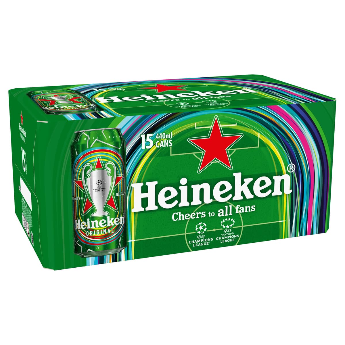Heineken Lager Beer Cans, 15x 440ml — view 3