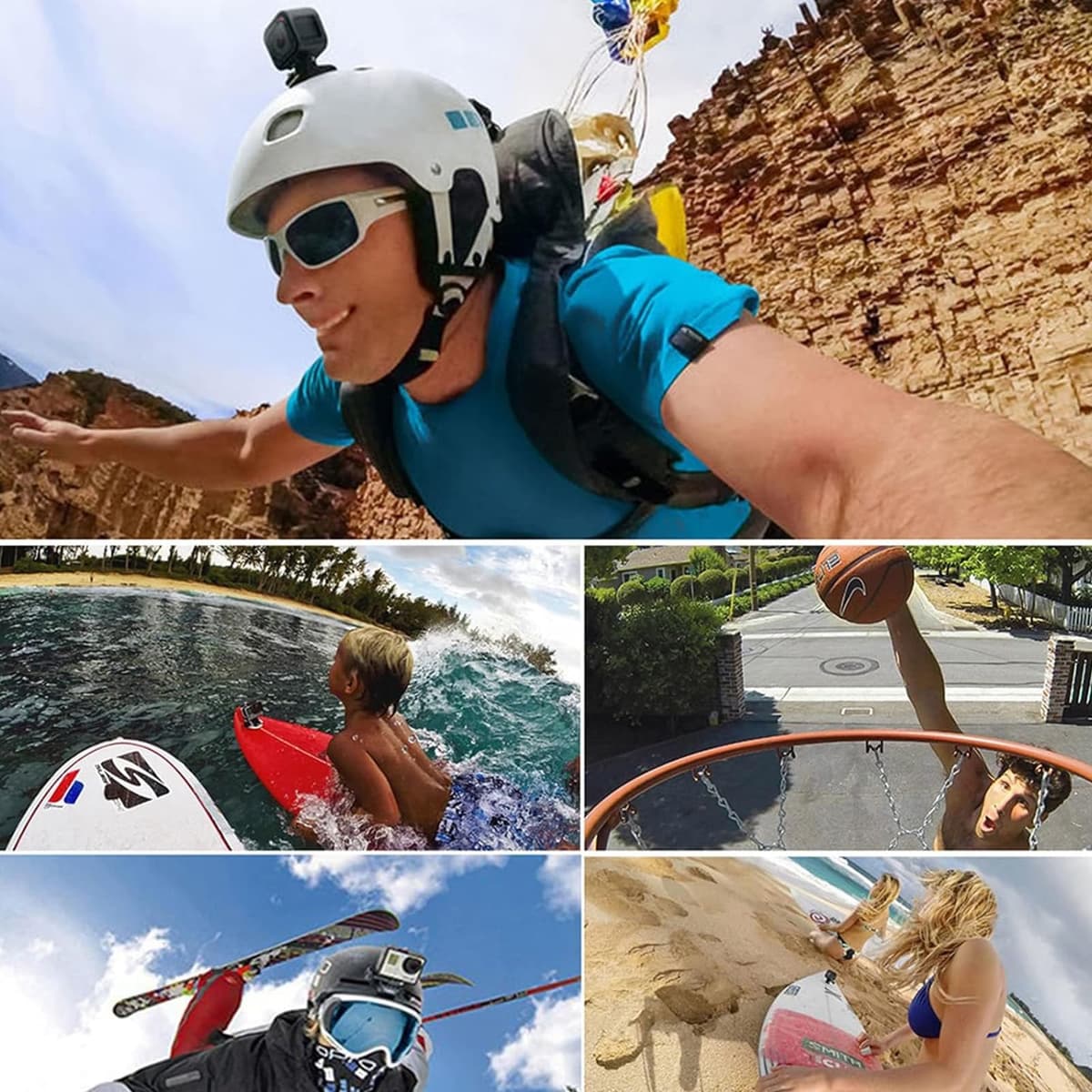 6 Paquetes Pegatina Casco Soporte 3M Adhesivo Almohadillas Hebillas Tornillo Accesorios Compatible con GoPro Hero 13 12 11 10 MAX 9 8 7 6 5 Session dji Osmo Cámaras de Acción — view 5