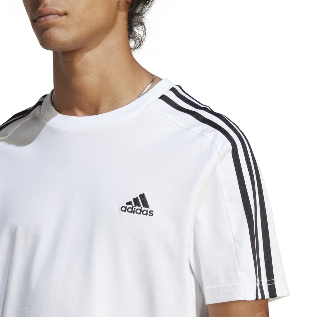 adidas Essentials Single Jersey 3-Stripes tee Camiseta de Manga Corta Hombre (Pack de 1) — view 8