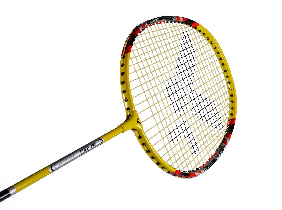 Victor AL 2200 Badminton Racket and Shuttlecock in Yellow Single Racket or as a Set with Racket/Balls/Carry Bag — view 3