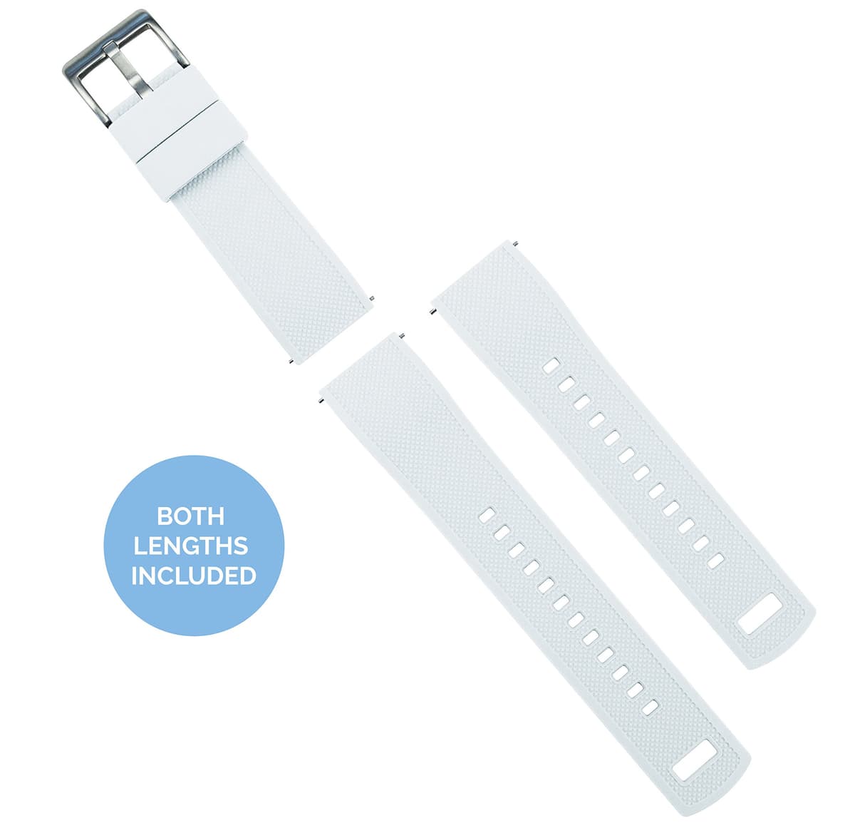 Barton Elite Silicone Watch Bands - Quick Release - Choose Color - 18mm, 19mm, 20mm, 21mm, 22mm, 23mm & 24mm Watch Straps (Stainless & Black Buckle Available) — view 3