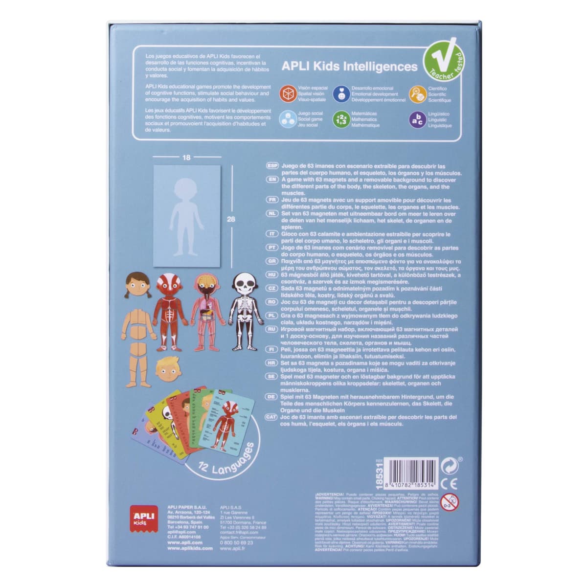 APLI Kids 18531 - Juego Magnético Educativo sobre el Cuerpo Humano para niños a Partir de 5 años — view 2