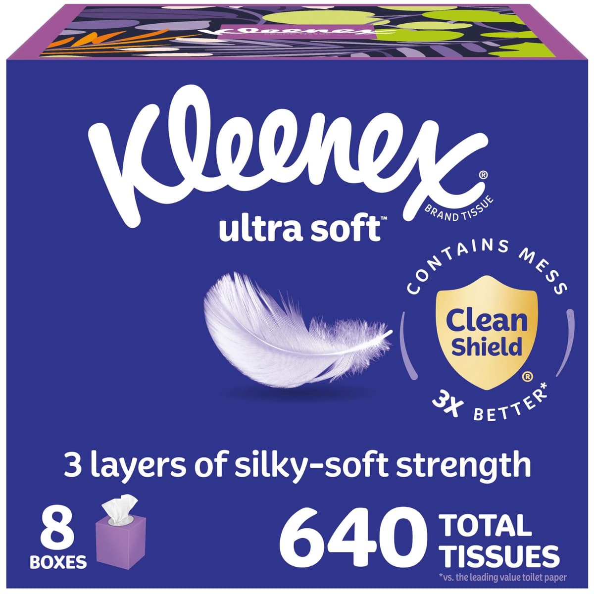 Kleenex Expressions Ultra Soft Facial Tissues, 18 Cube Boxes, 60 Tissues per Box, 3-Ply (1,080 Total Tissues), Packaging May Vary — view 4