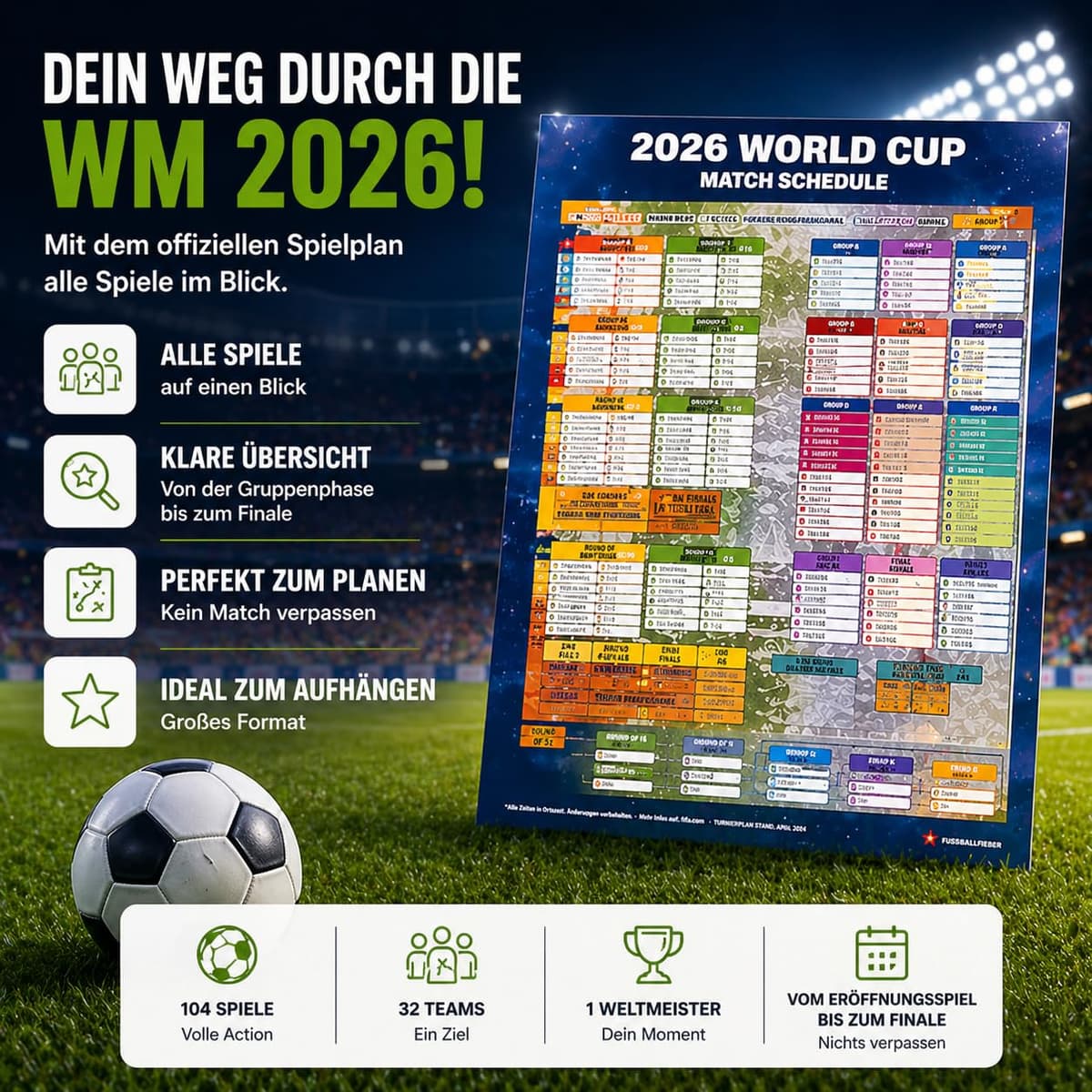 Set Panini Copa Mundial 2026 Álbum & Stickers – Tarjetas de Fútbol Coleccionables con Calendario de Partidos, Collar de Flores Alemania & Álbum Panini (10 Sobres / 70 Stickers) — view 4