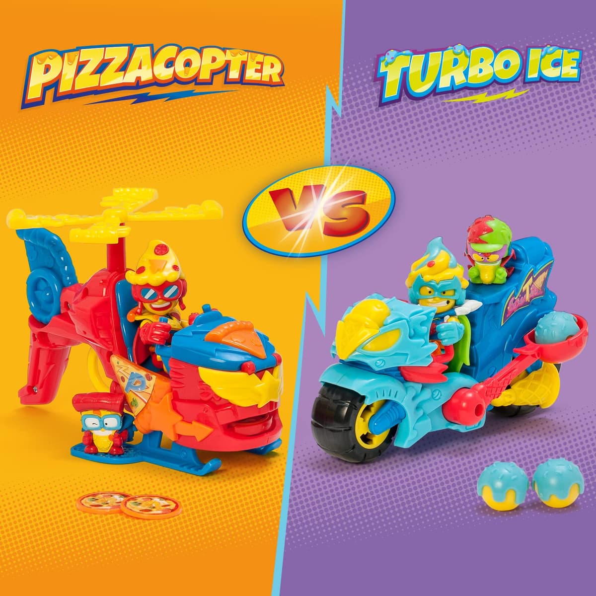 SUPERTHINGS Pizzacopter, Helicóptero de con Lanzador de Discos de Pizza, Incluye 1 Kazoom Kid y 1 SuperThing — view 8
