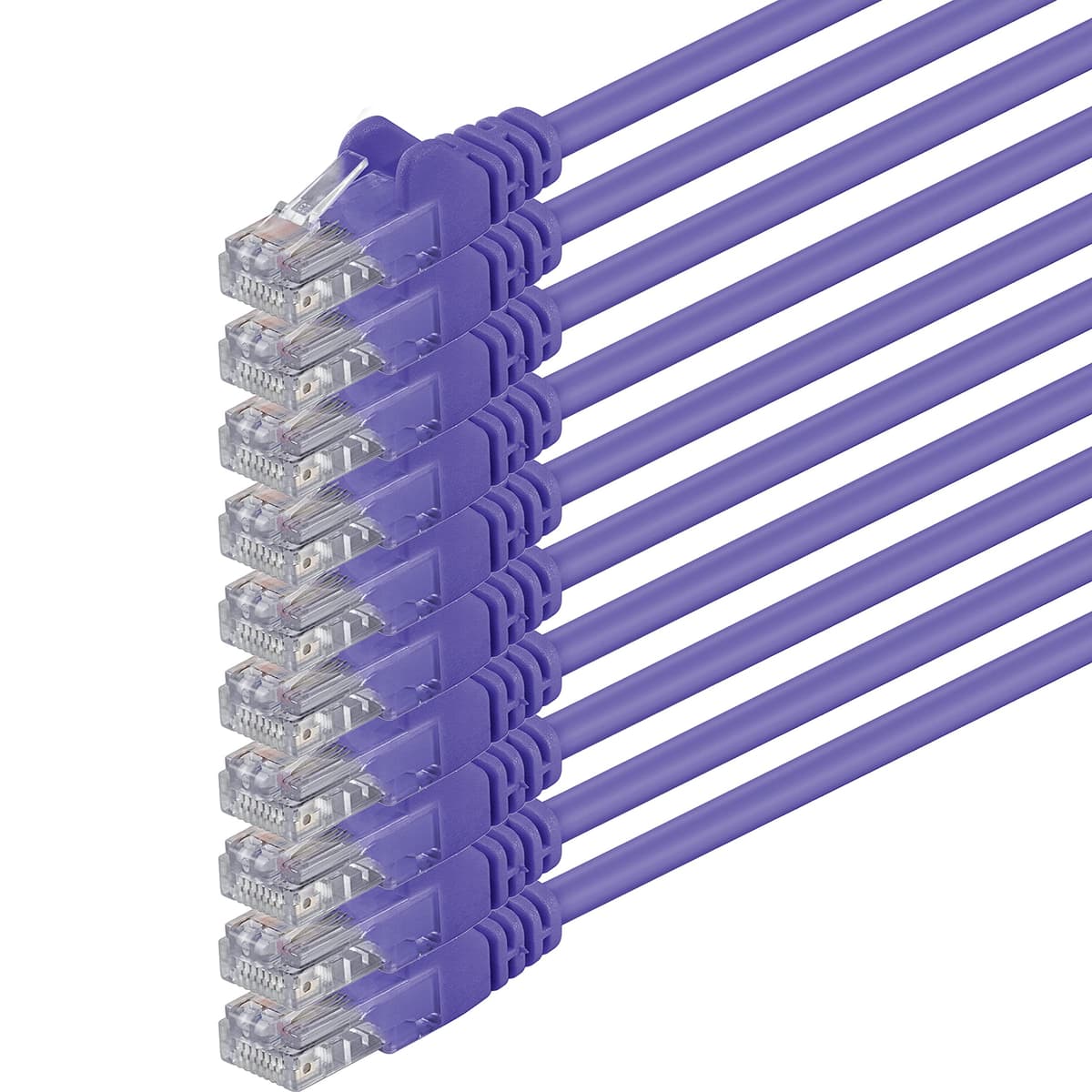 1aTTack.de 0.25m - black - 10 pieces - (PACK) - CAT.6 CAT6 Ethernet LAN network cable 1000 Mbit/s patch cable — view 136