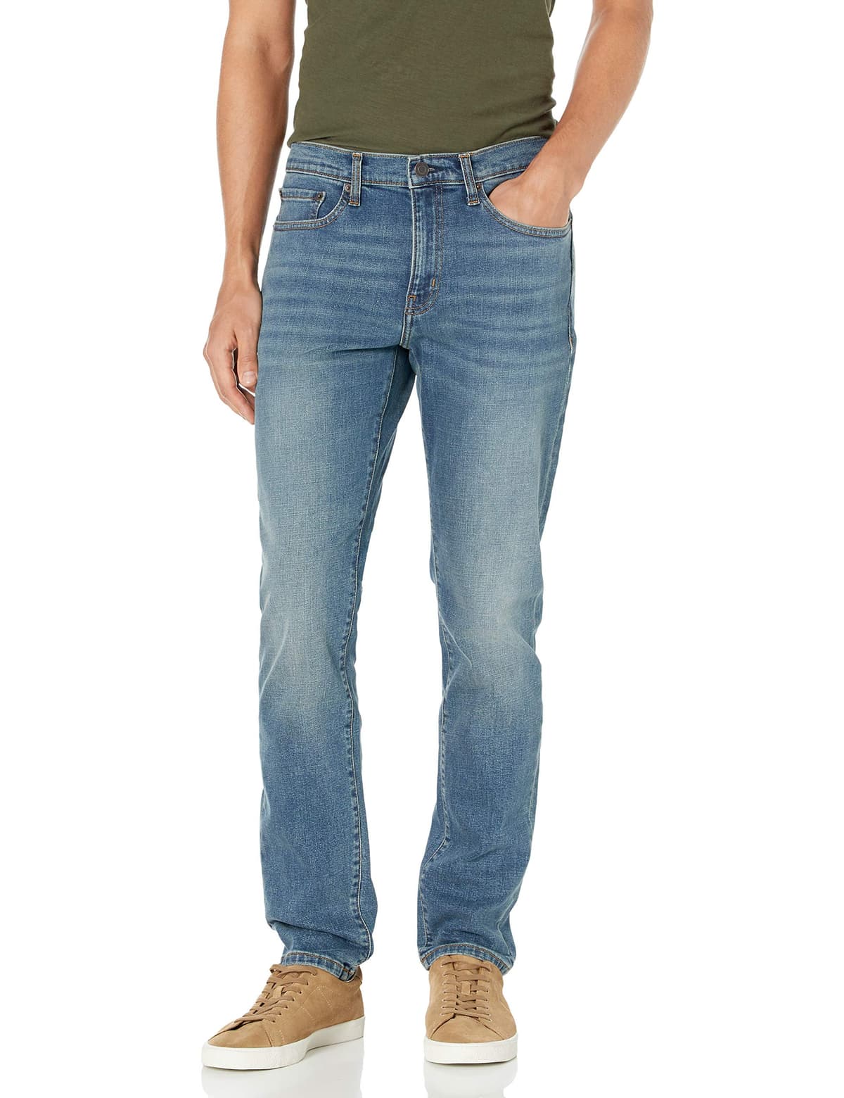 Amazon Essentials Hombre Vaqueros Ajustados - Colores interrumpidos — view 16