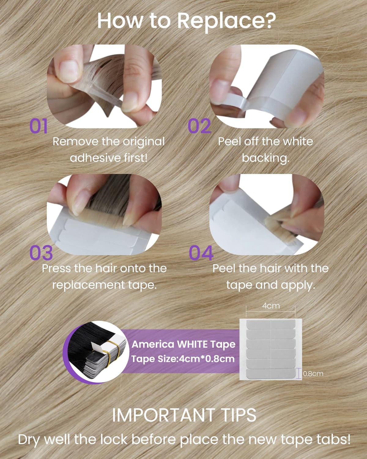 LaaVoo Tape in Hair Extensions Human Hair Blonde Tape Hair Extensions Real Human Hair Invisible Tapes Remy Straight Balayage Brown to Blonde Hair Double Sided Tabs 20pcs 50g 16 Inch #8/18/60 — view 112