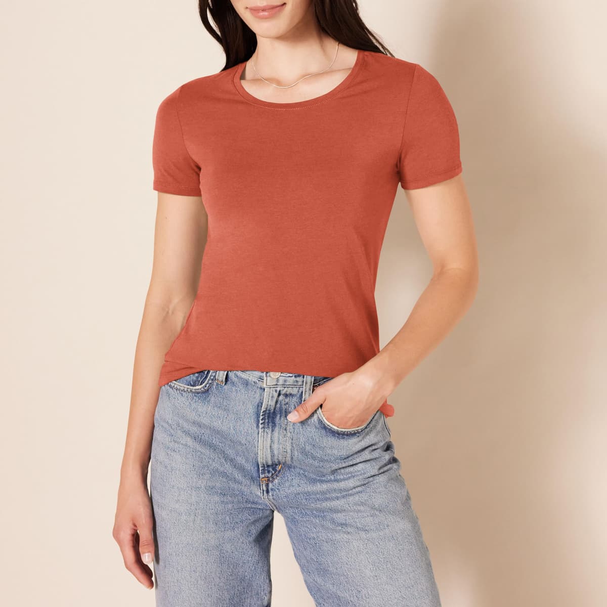 Amazon Essentials Women's Regular-Fit Short-Sleeve T-Shirt (Crewneck and V-Neck Options), Multipacks — view 124