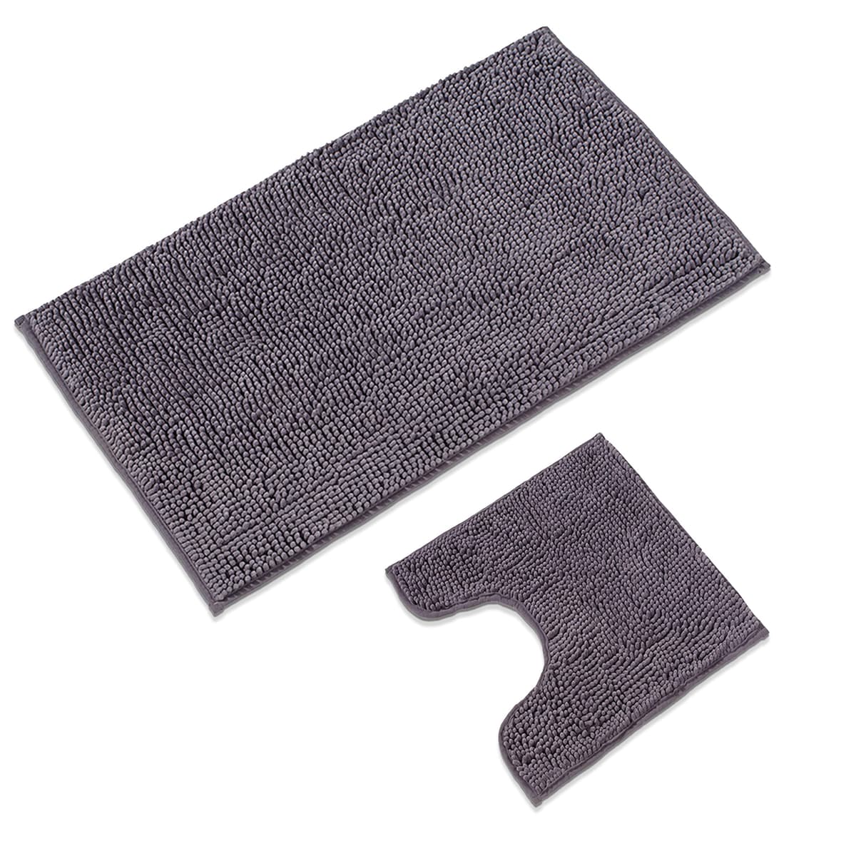 WohnDirect Alfombra Baño Gris 45x45cm • Alfombrilla baño Antideslizante y Lavable • Cómoda Y Súper Absorbente — view 39