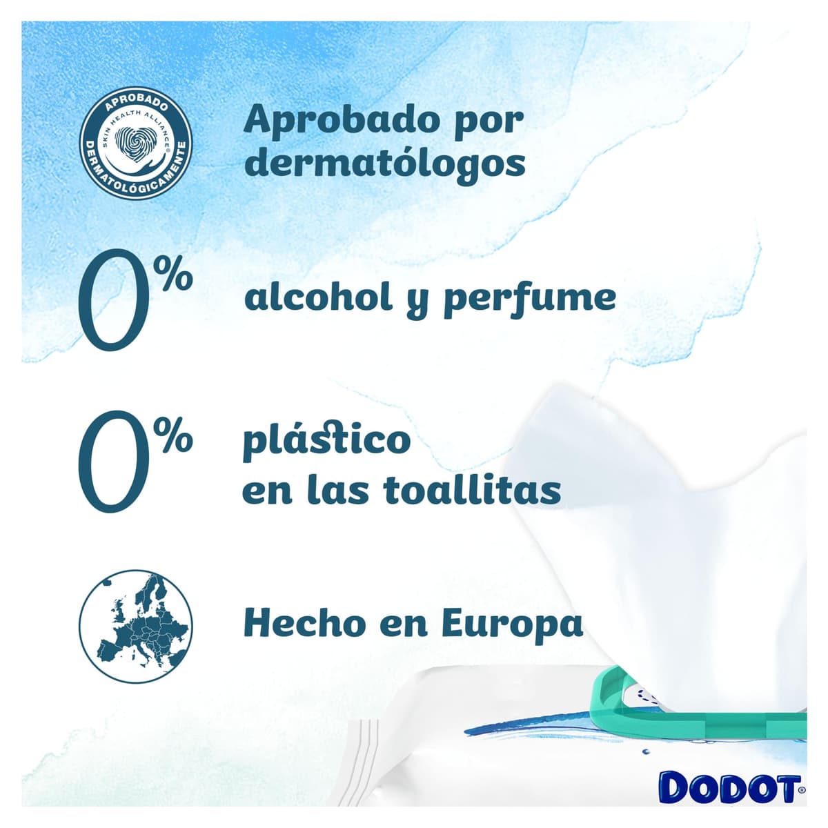 Dodot Toallitas Pure Aqua Para Bebé, 672 Toallitas (14 Pack De 48 Unidades), Ayuda A Restaurar El PH Natural De La Piel, 99% Agua, Sin plástico — view 4