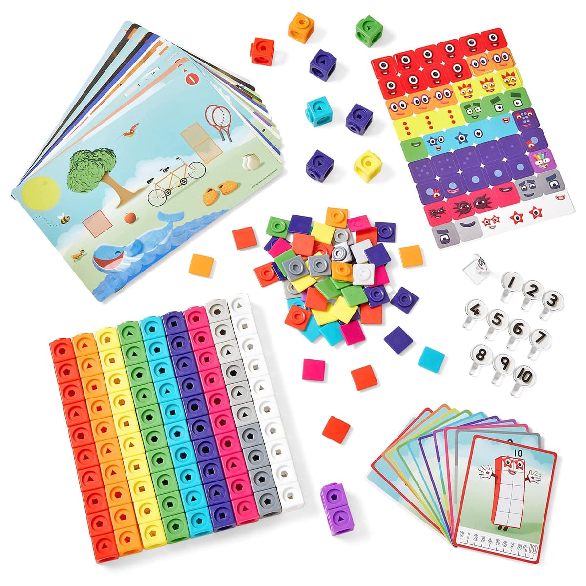 Learning Resources MathLink Cubes Numberblocks 1–10, Juego Educativo para Contar y sumar, Cubos conectables con Tarjetas de Actividades, 251 Piezas, Edades 3+ — view 5