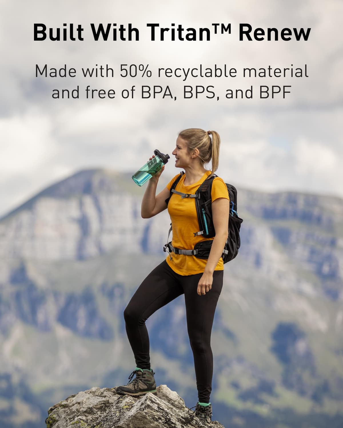 CamelBak Chute Mag Water Bottle with Magnetic Leak‑Resistant Cap, Lightweight Tritan Design for Everyday Hydration, 25oz, Clear — view 3