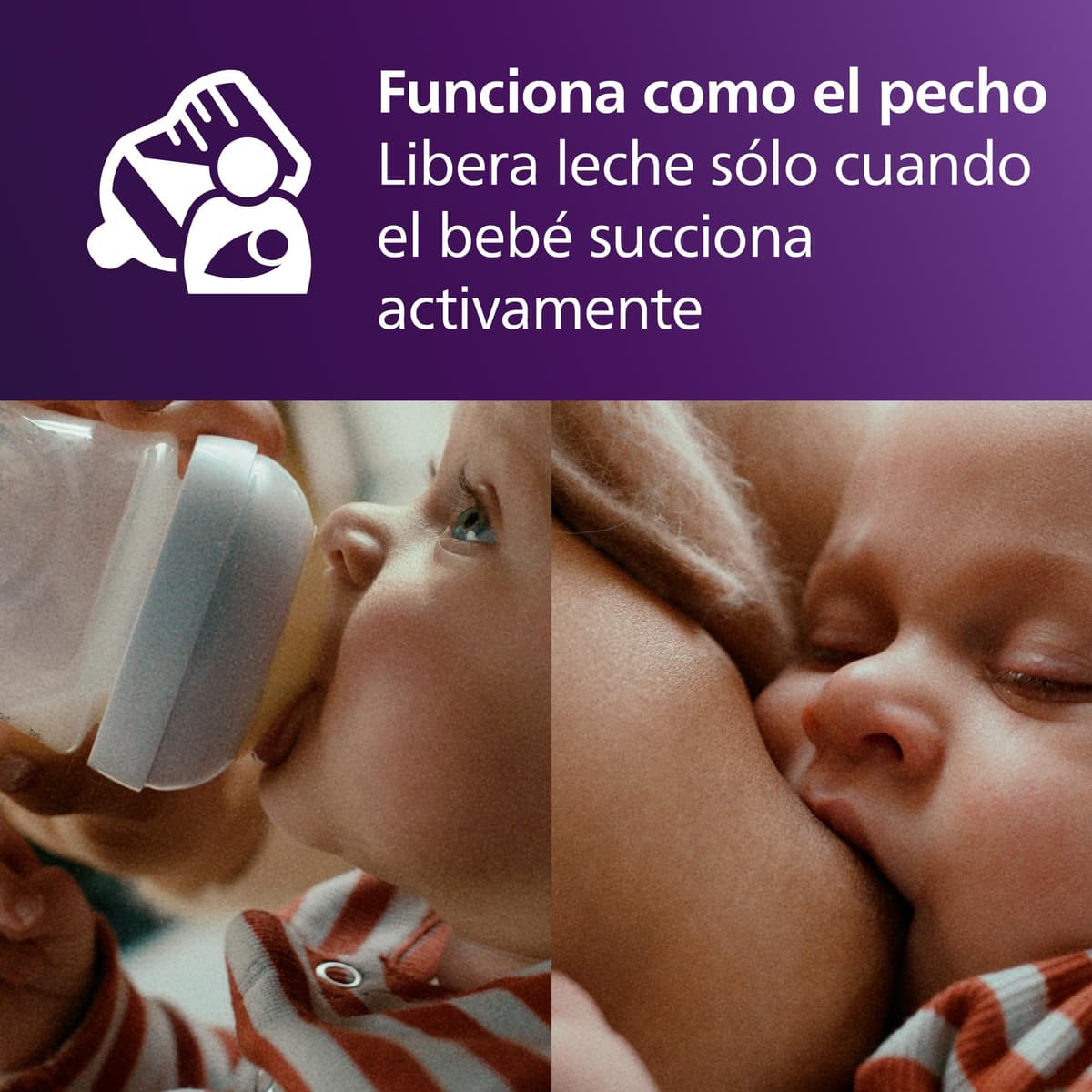 Philips Avent Biberón Natural Response: biberón para bebés recién nacidos de 260 ml, sin BPA, a partir de 3 a 6 meses modelo SCY903/01) — view 3
