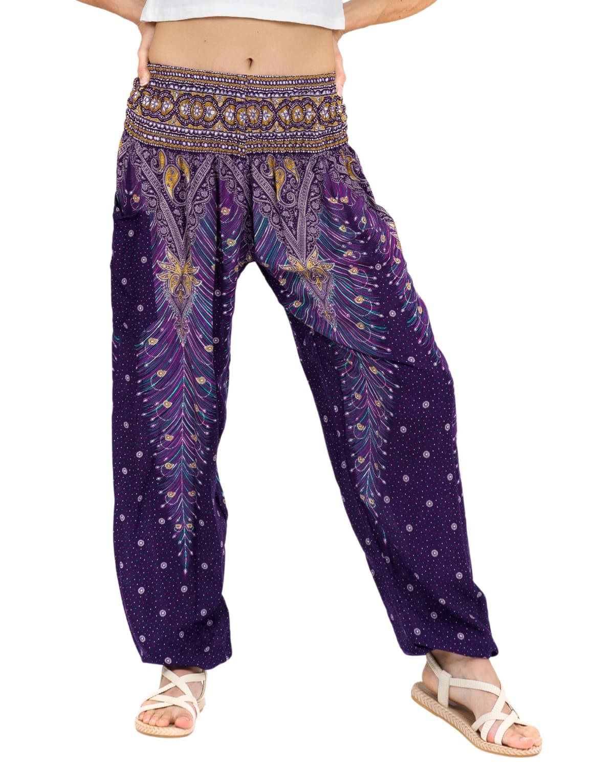Lofbaz Harem Pants for Women Yoga Boho Hippie Clothing Womens Palazzo Bohemian Pajama Trousers Beach Indian Gypsy Genie Clothes — view 62
