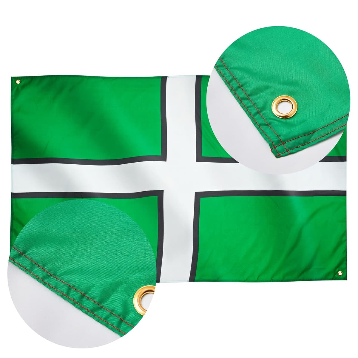 Runesol Cornwall Flag - 91x152cm, 3ft x 5ft, Cornish Flag, 4 Grommets, Eyelet in Every Corner, Premium Quality, Inside & Outside Use, Vivid Colours — view 51