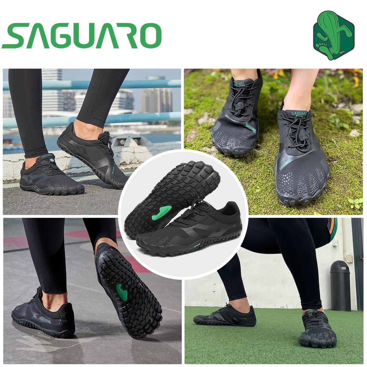 SAGUARO Barefoot Zapatillas de Trail Running Minimalistas Zapatillas de Deporte Exterior Interior Zapatos de Deportes Acuaticos,Unisex-Adulto — view 2