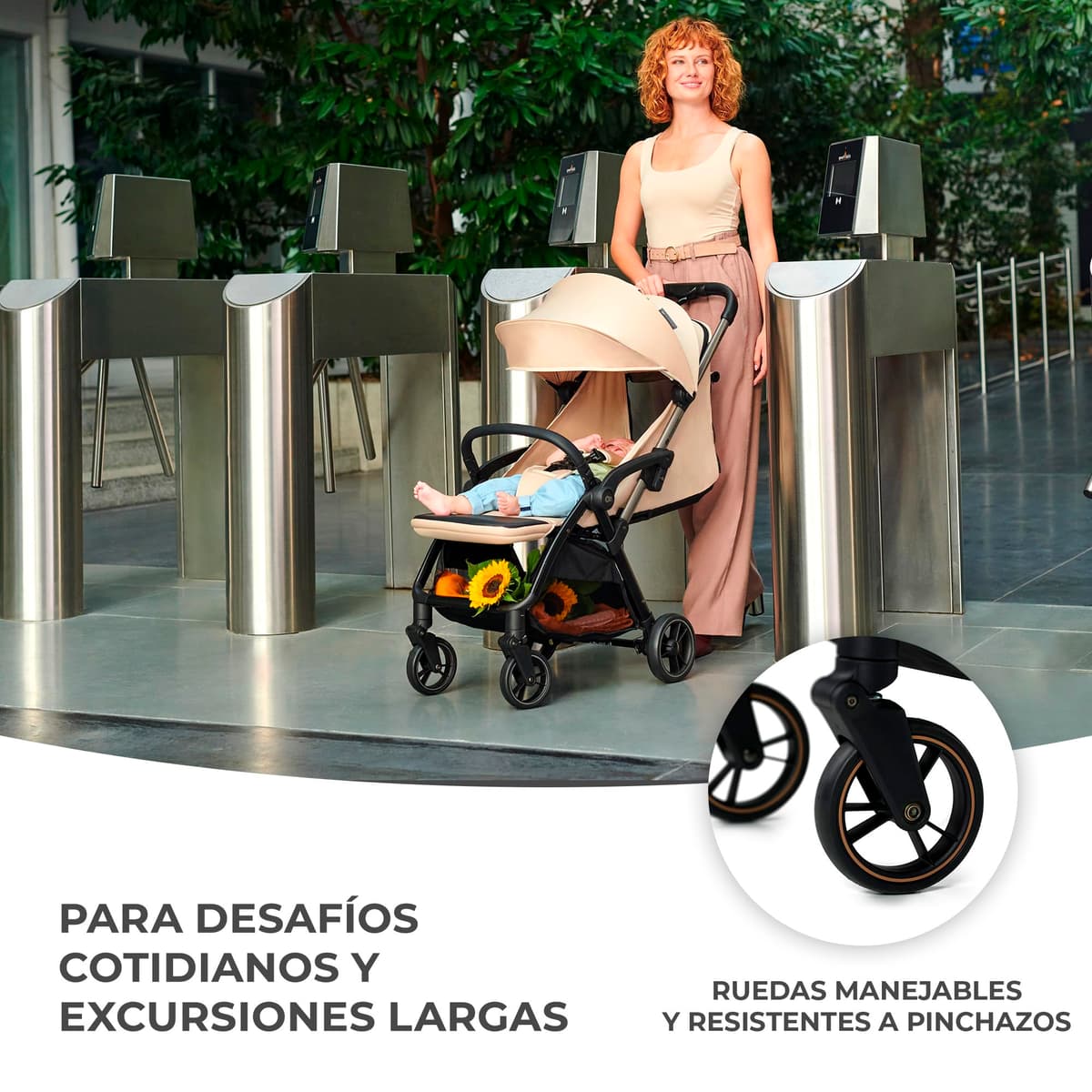 Kinderkraft APINO Silla de Paseo bebé, Carrito, Carro bebé, AUTO FOLDING, Plegado Automático, Posición reclinada, Posición Tumbada, Ligero, 7,5g, Impermeable, Carga Máxima 24 kg, Negro — view 5