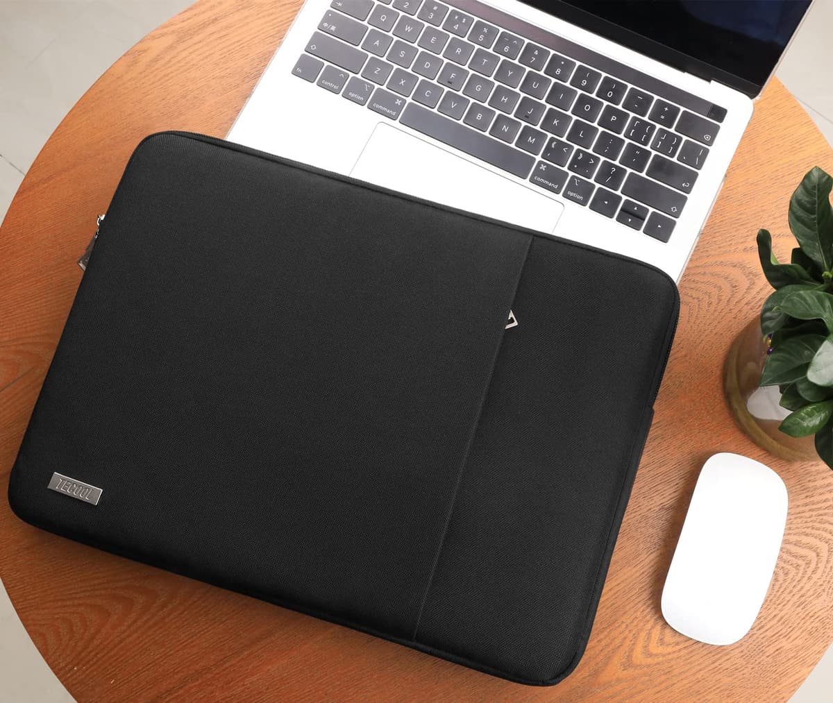 TECOOL 13 Inch Laptop Case Sleeve For MacBook Air 13 13.6 inch M4/A3240 2025 M3/A3113 2024 M2/A2681 M1/A2337 2022-2018, Macbook Pro 13 inch M2 M1 2022-2017,Protective Macbook case Sleeve,Black — view 7